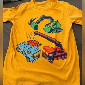 Kids Yellow Construction Graphic Tee